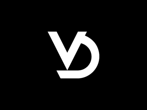 Un logo en blanco y negro con las letras v y v en él