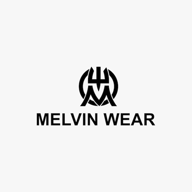 Un logo en blanco y negro que dice mellin wear.