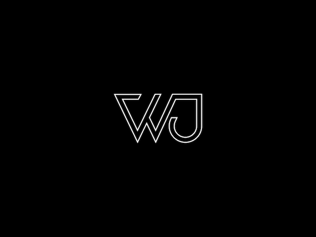 Un logo en blanco y negro para wj