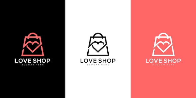 Logo del bolso love shop