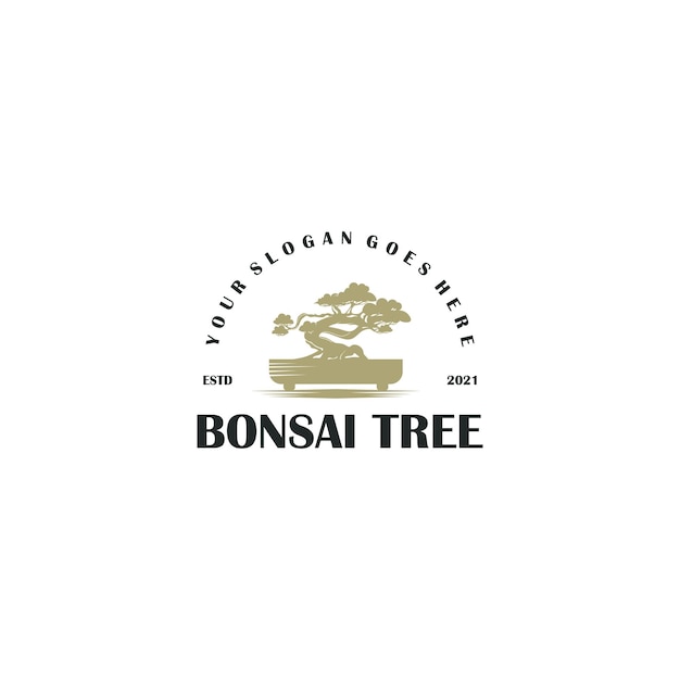 Logo bonsai tree logo referencia