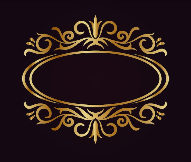 Logo borde vintage ornamento marca nombre