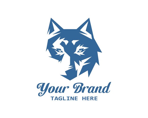 Logo con cabeza de lobo
