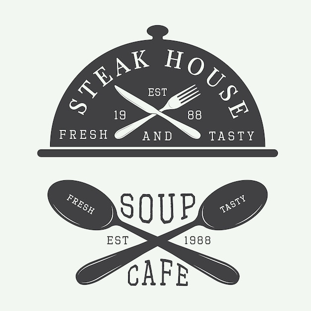 Logo de cafe y steak house