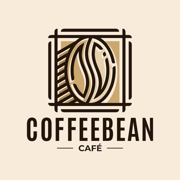 Vector un logo para una cafetería de granos de café.