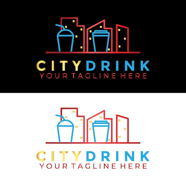 El logo de una cafetería con el logo de una bebida de la ciudad