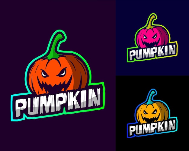 Logo de calabaza con cara de miedo