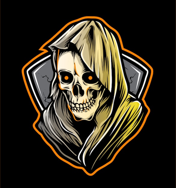 Logo de calavera segadora