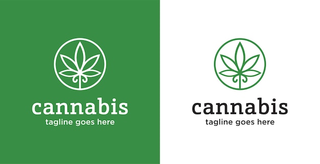 Vector logo de cannabis empresa