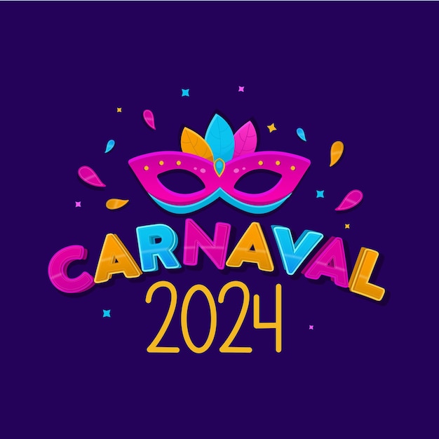 Vector logo de carnaval de ofertas de maquillaje en brasil.