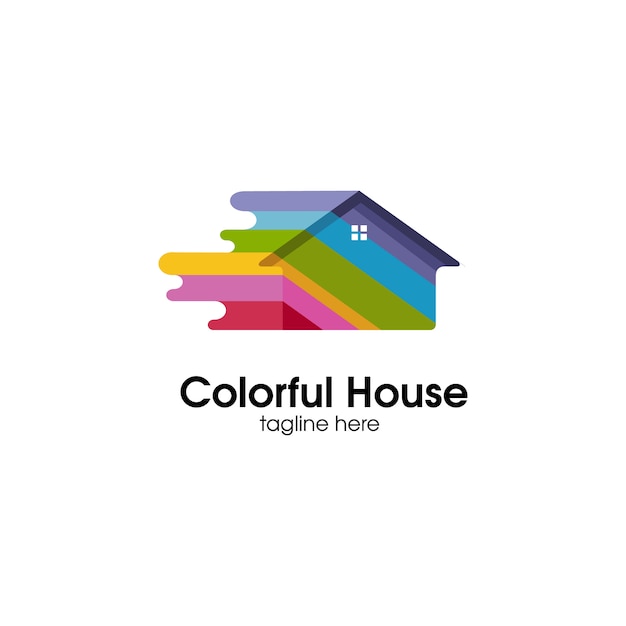 Logo de casa colorido