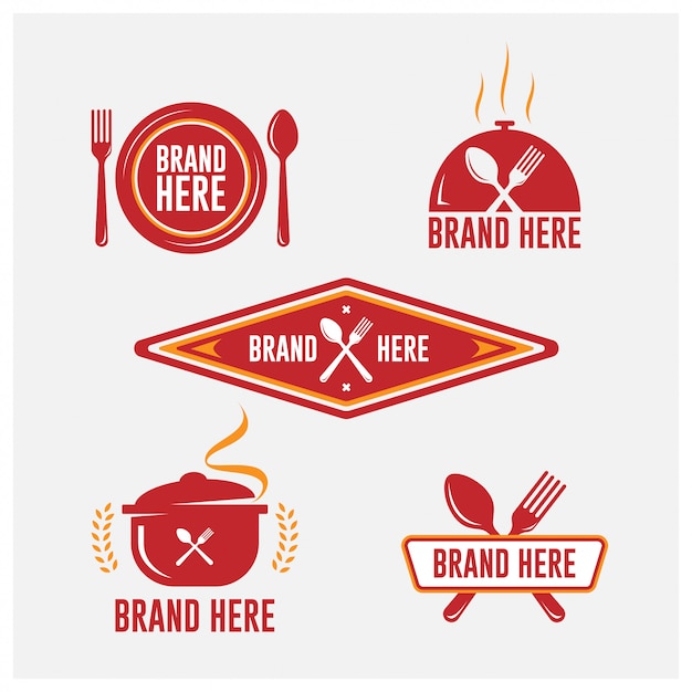 Vector logo de catering emblem set