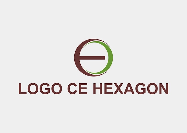 Logo ce línea letra círculo nombre de la empresa