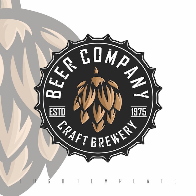 Vector un logo para una cervecería artesanal llamada empresa cervecera