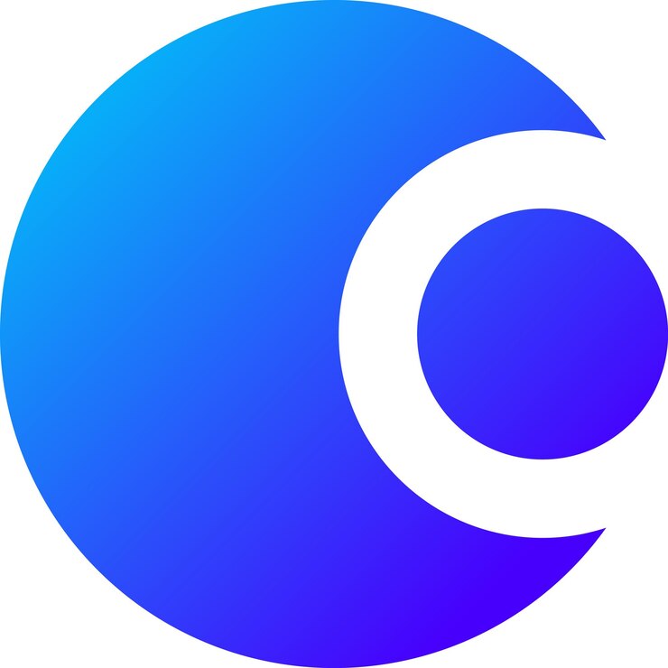 Vector logo de círculo abstracto con ilustración de agujeros en estilo moderno y minimalista