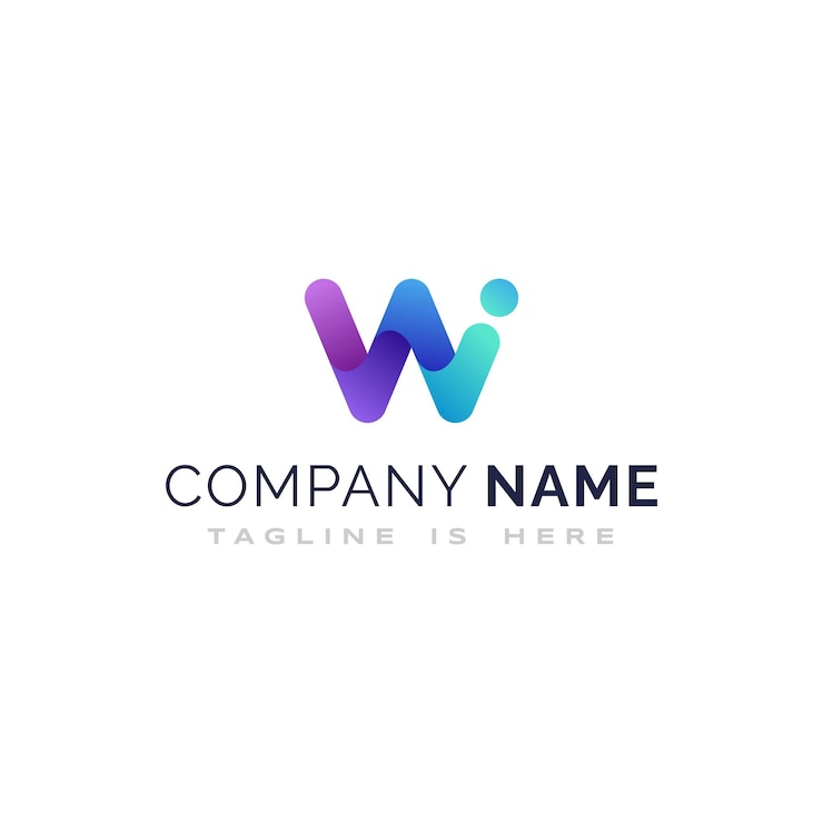 Vector un logo colorido con la letra w en él