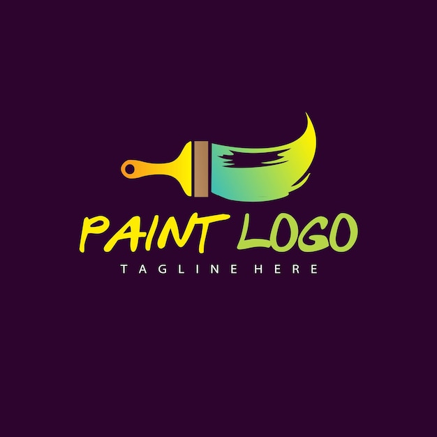 Un logo colorido que dice logo de pintura en él