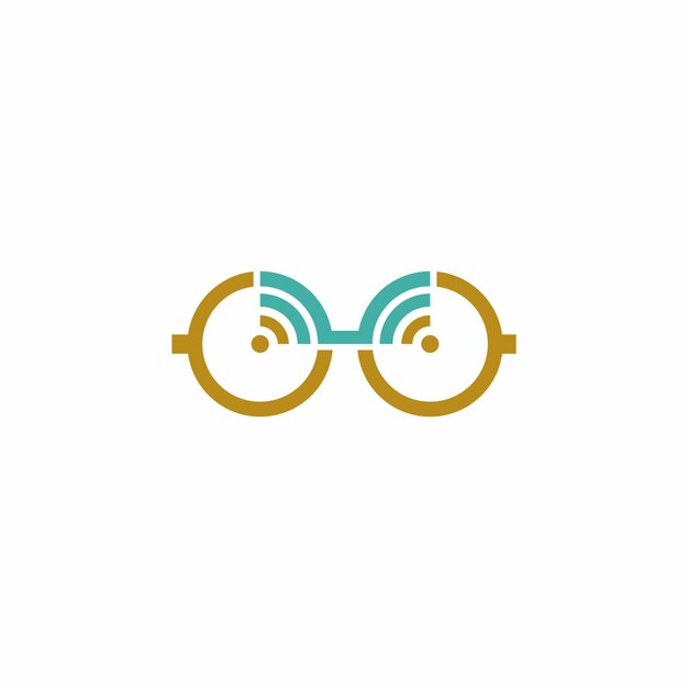 Un logo para una compañía llamada eyewear.