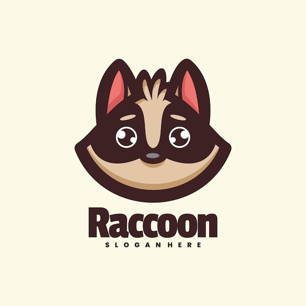 Vector un logo para una compañía de mapaches que dice mapache.