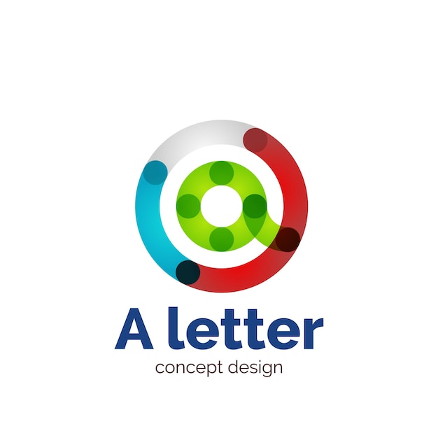 Logo de concepto de carta minimalista moderno vector