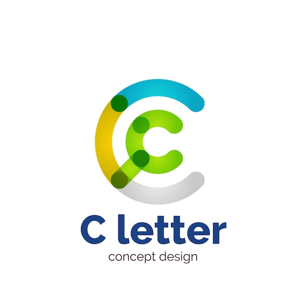 Logo de concepto de carta minimalista moderno vector