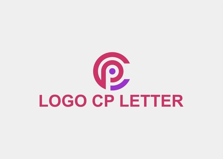 Vector logo cp línea letra círculo nombre de la empresa