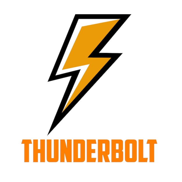 Logo creativo para la ilustración vectorial de Thunderbolt