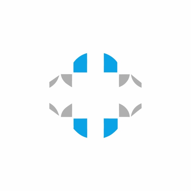Logo de cruz abstracta