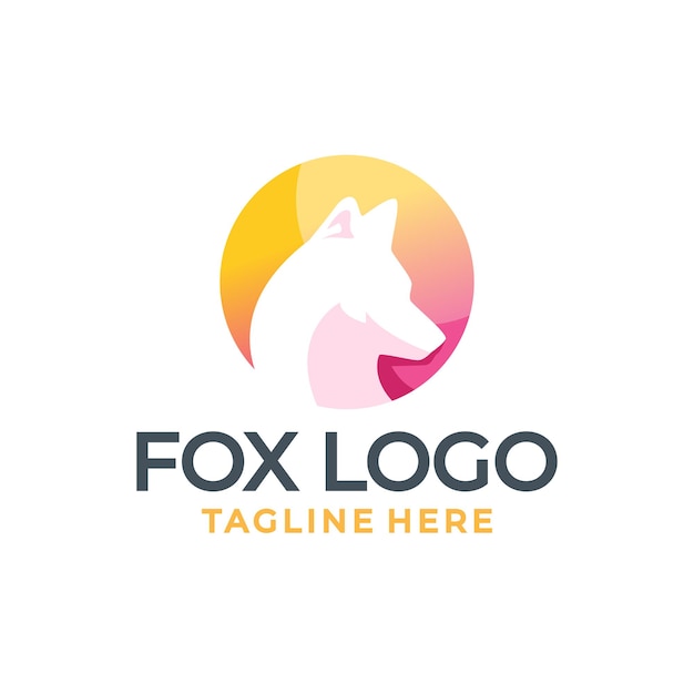 Logo degradado animal fox