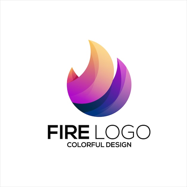 Logo degradado colorido fuego