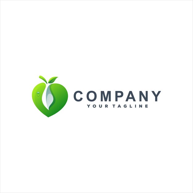 Logo degradado verde manzana