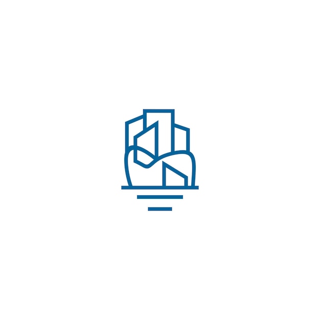 Logo dental con estilo de contorno monolínico de arte de línea simple