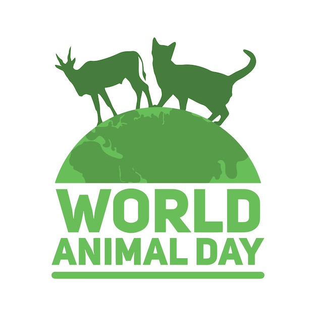 Vector logo día mundial de los animales 18