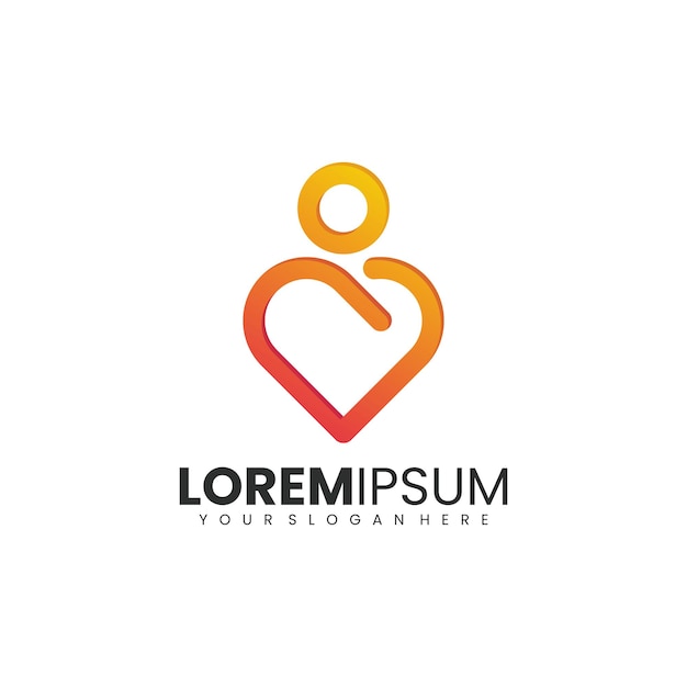 Logo con diseño amor