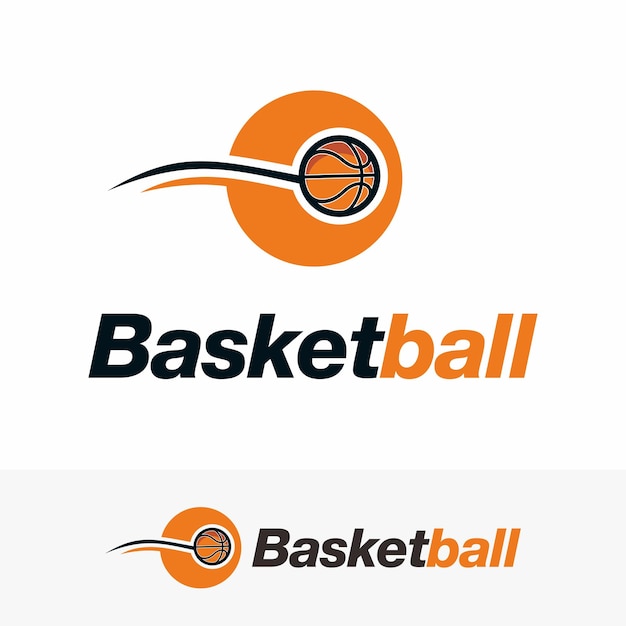 Logo con diseño de baloncesto