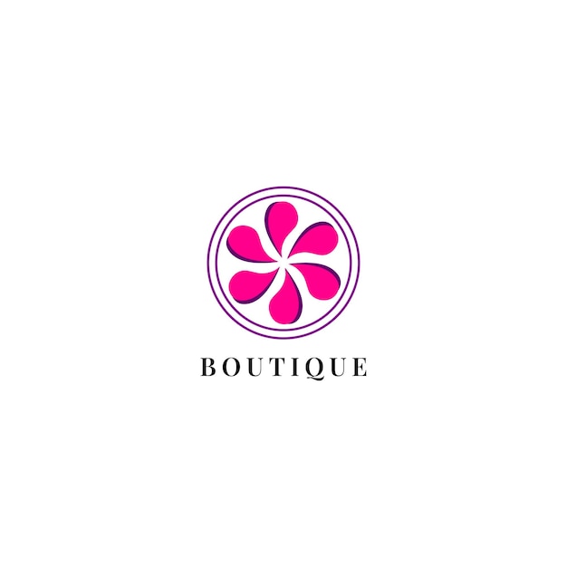 Logo con diseño de boutique