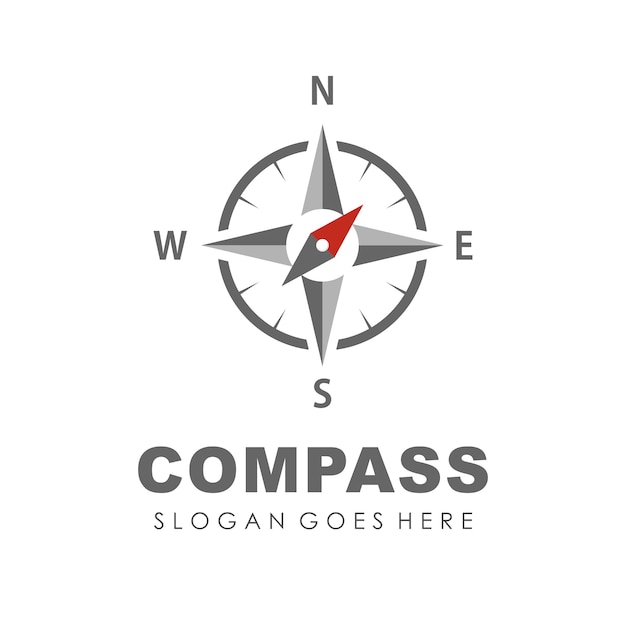 Logo con diseño de brújula