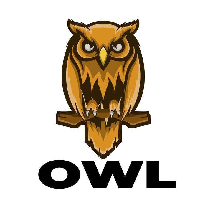 Logo con diseño de búho