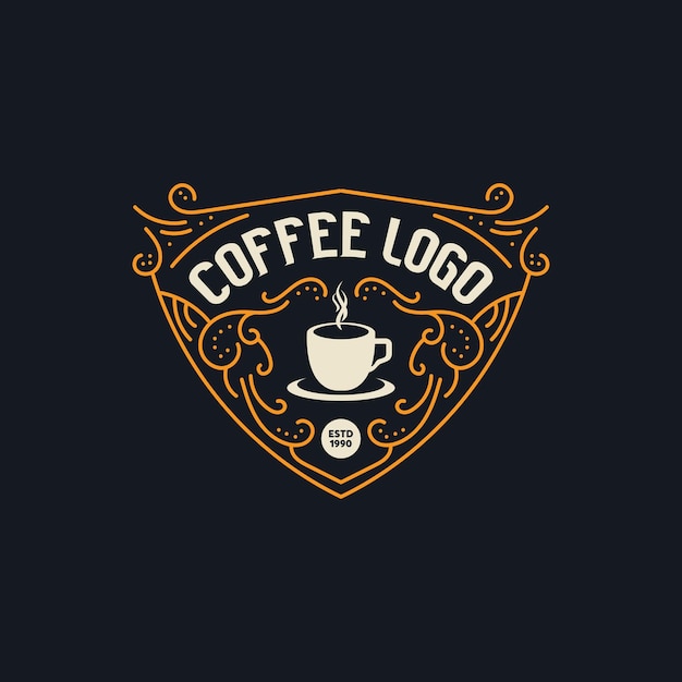 Logo con diseño de café