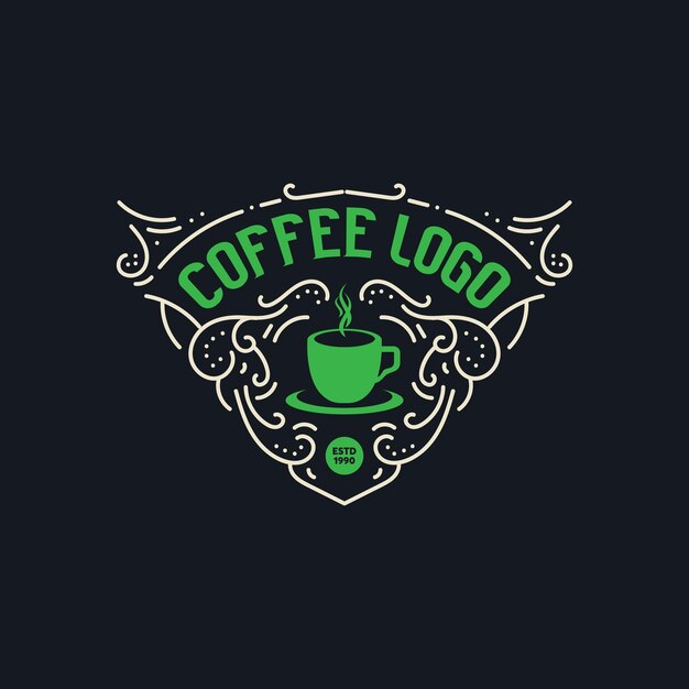 Logo con diseño de café