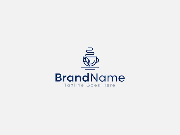 Logo con diseño de café