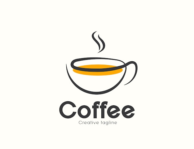 Logo con diseño de café