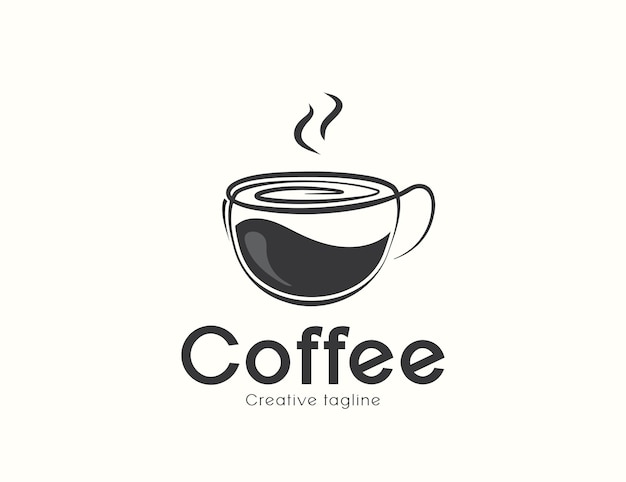 Logo con diseño de café