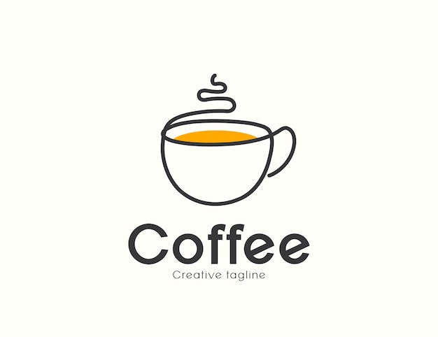 Logo con diseño de café