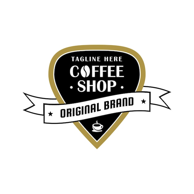 Logo con diseño de cafetería