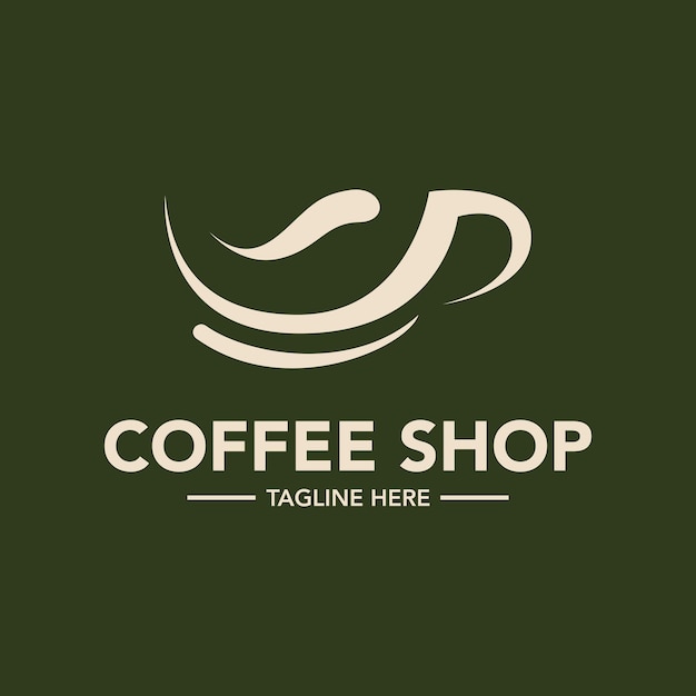 Logo con diseño de cafetería