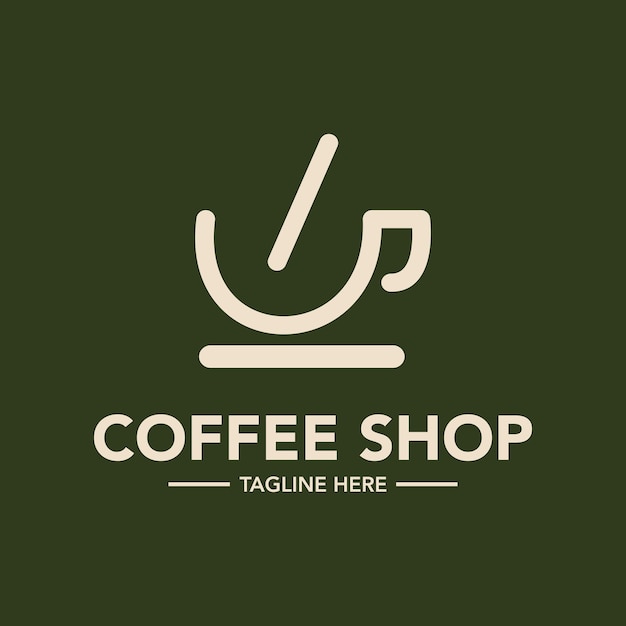 Logo con diseño de cafetería