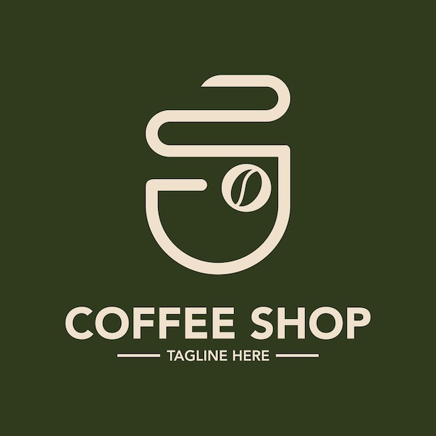 Logo con diseño de cafetería