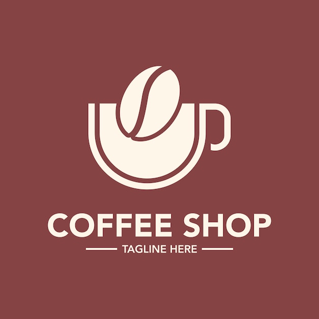 Logo con diseño de cafetería