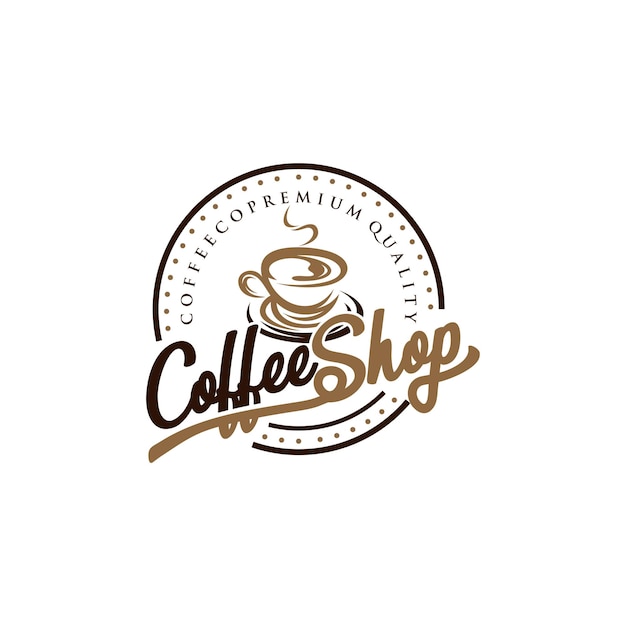 Logo con diseño de cafetería